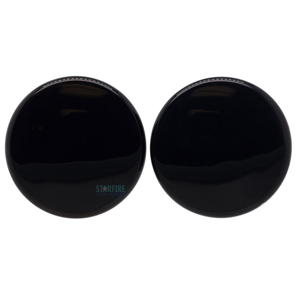 Glass Color Front Plugs - Black