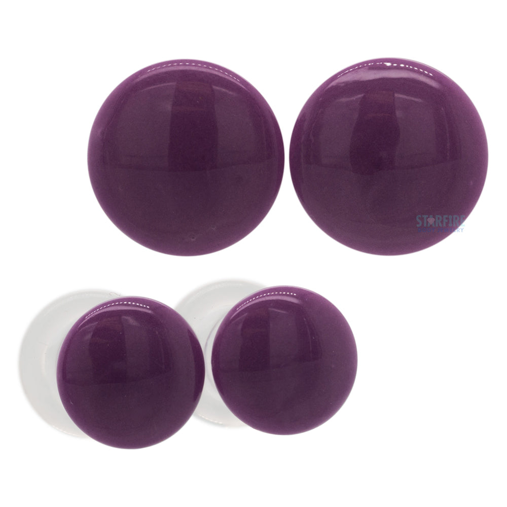 Glass Color Front Plugs - Grape