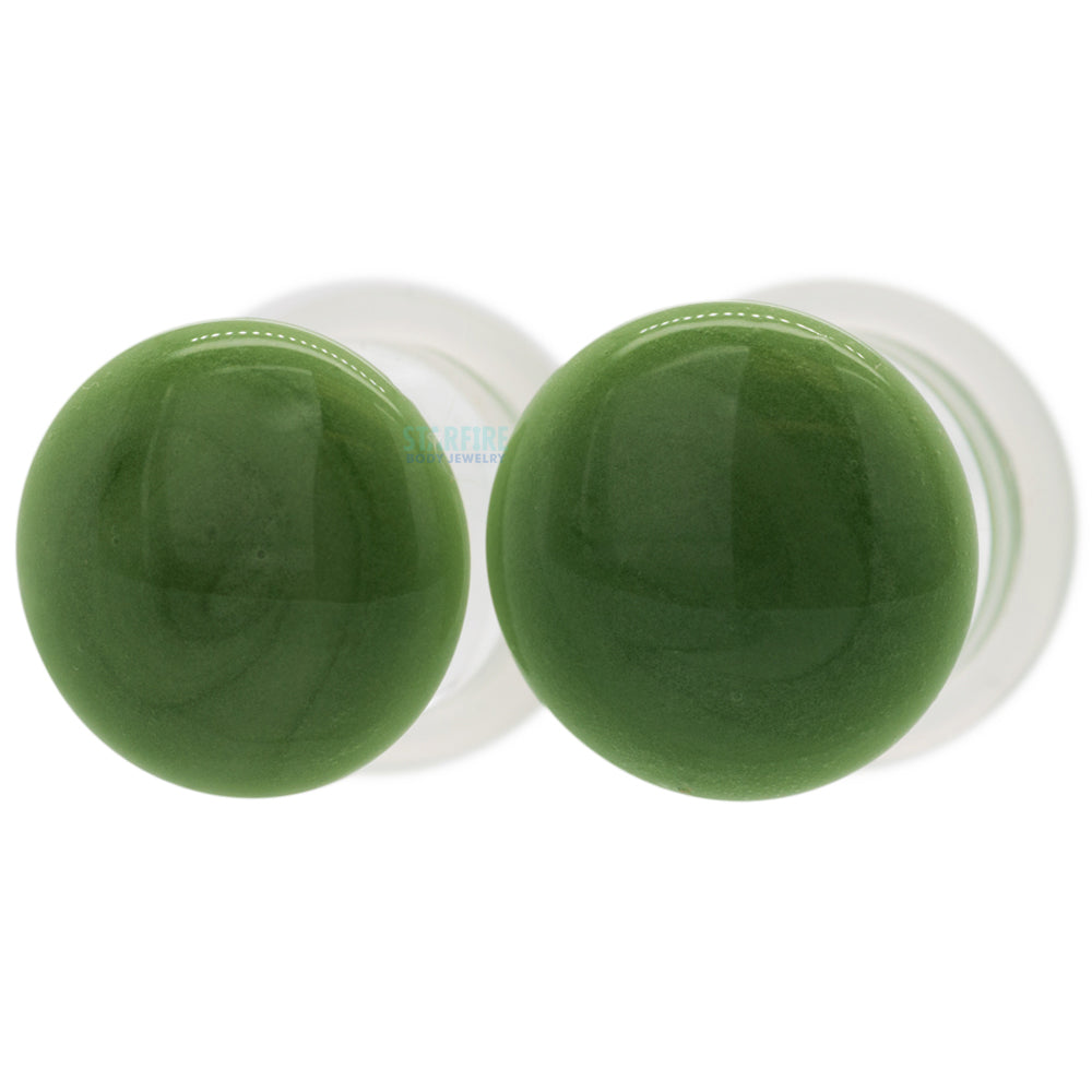 Glass Color Front Plugs - Olive