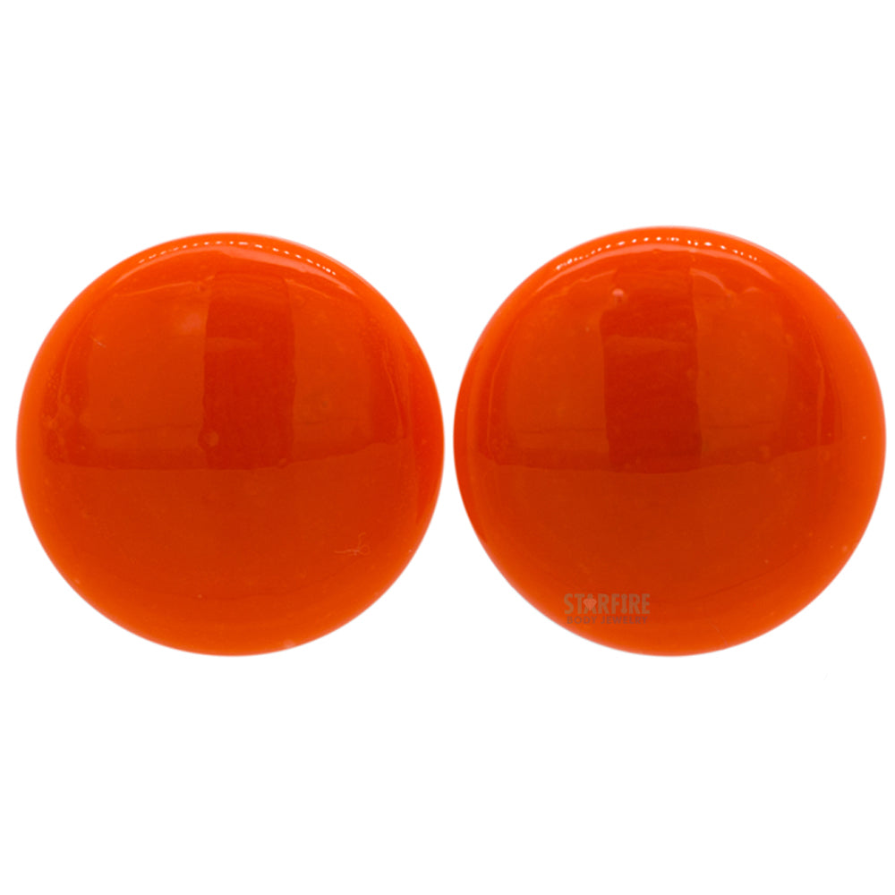 Glass Color Front Plugs - Orange