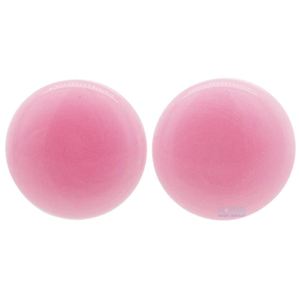 Glass Color Front Plugs - Pink
