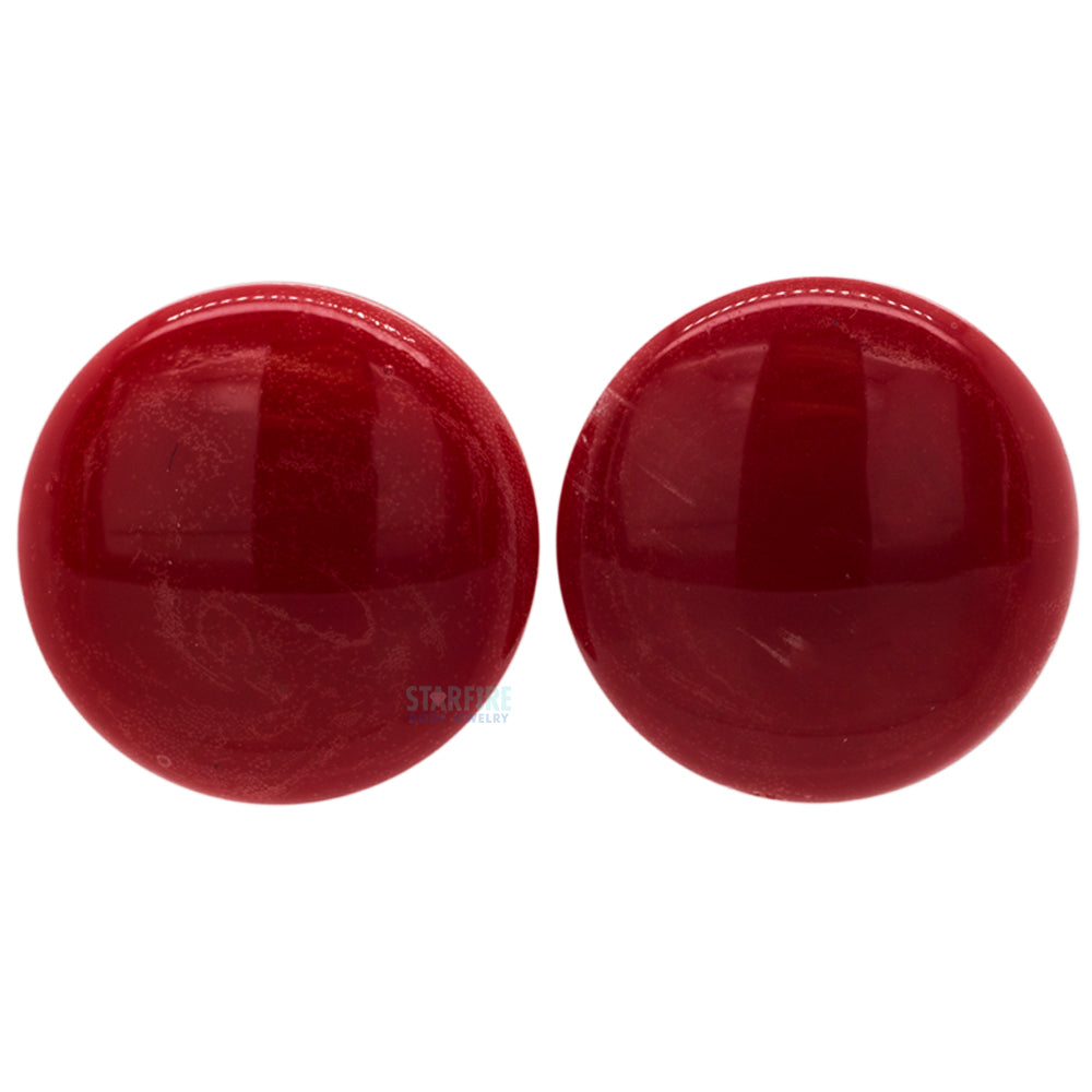 Glass Color Front Plugs - Red