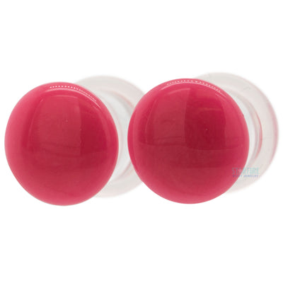 Glass Color Front Plugs - Rose