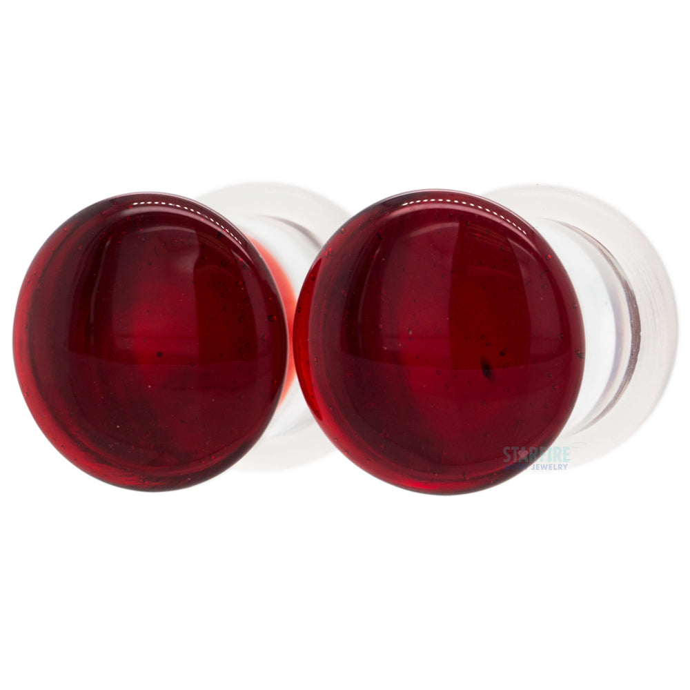Glass Color Front Plugs - Ruby