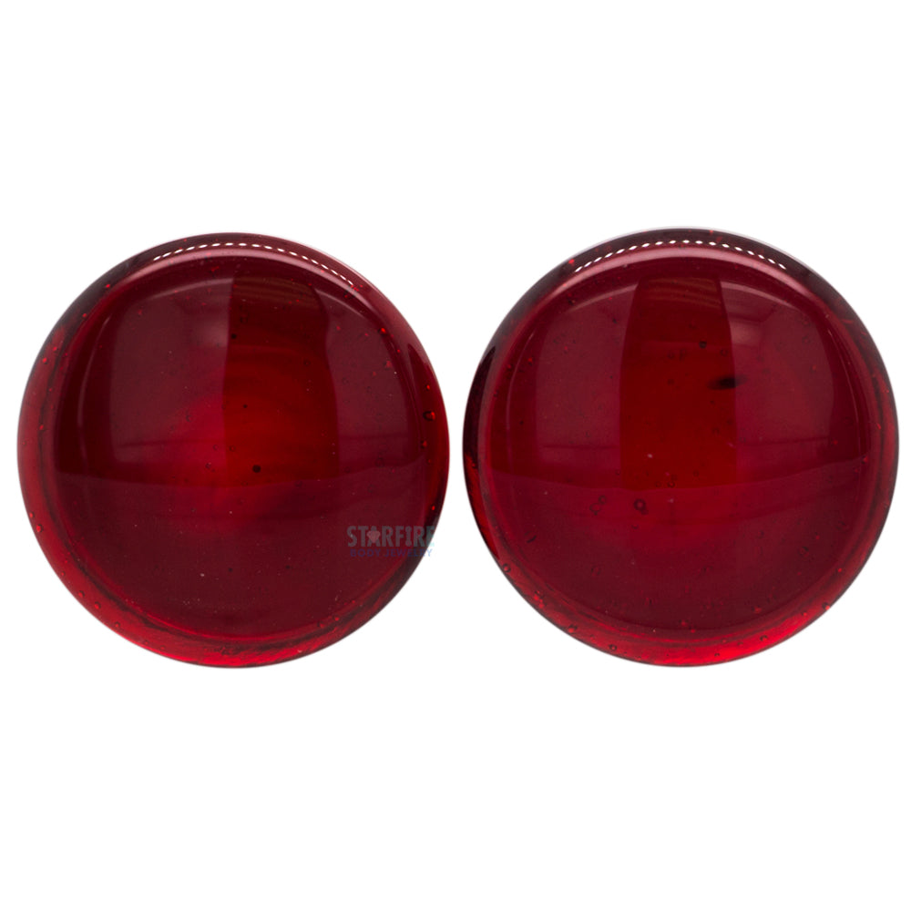 Glass Color Front Plugs - Ruby