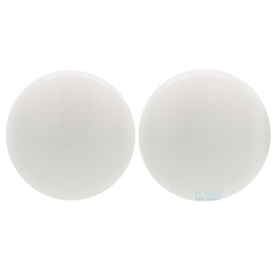 Glass Color Front Plugs - White