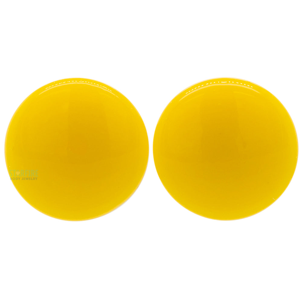 Glass Color Front Plugs - Yellow