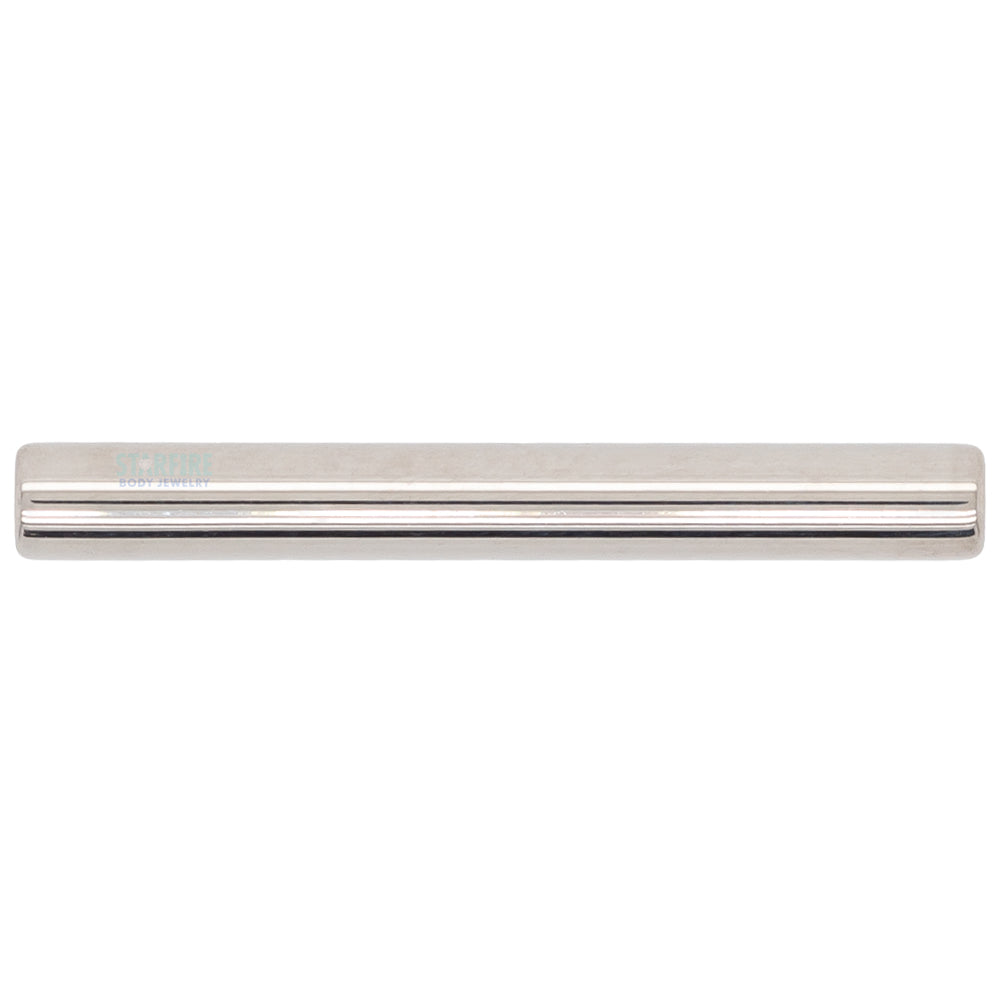 Stainless Steel Threaded Straight Barbell Shaft - 14 ga.
