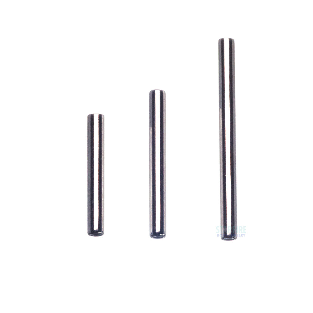 Stainless Steel Threaded Straight Barbell Shaft - 12 ga.