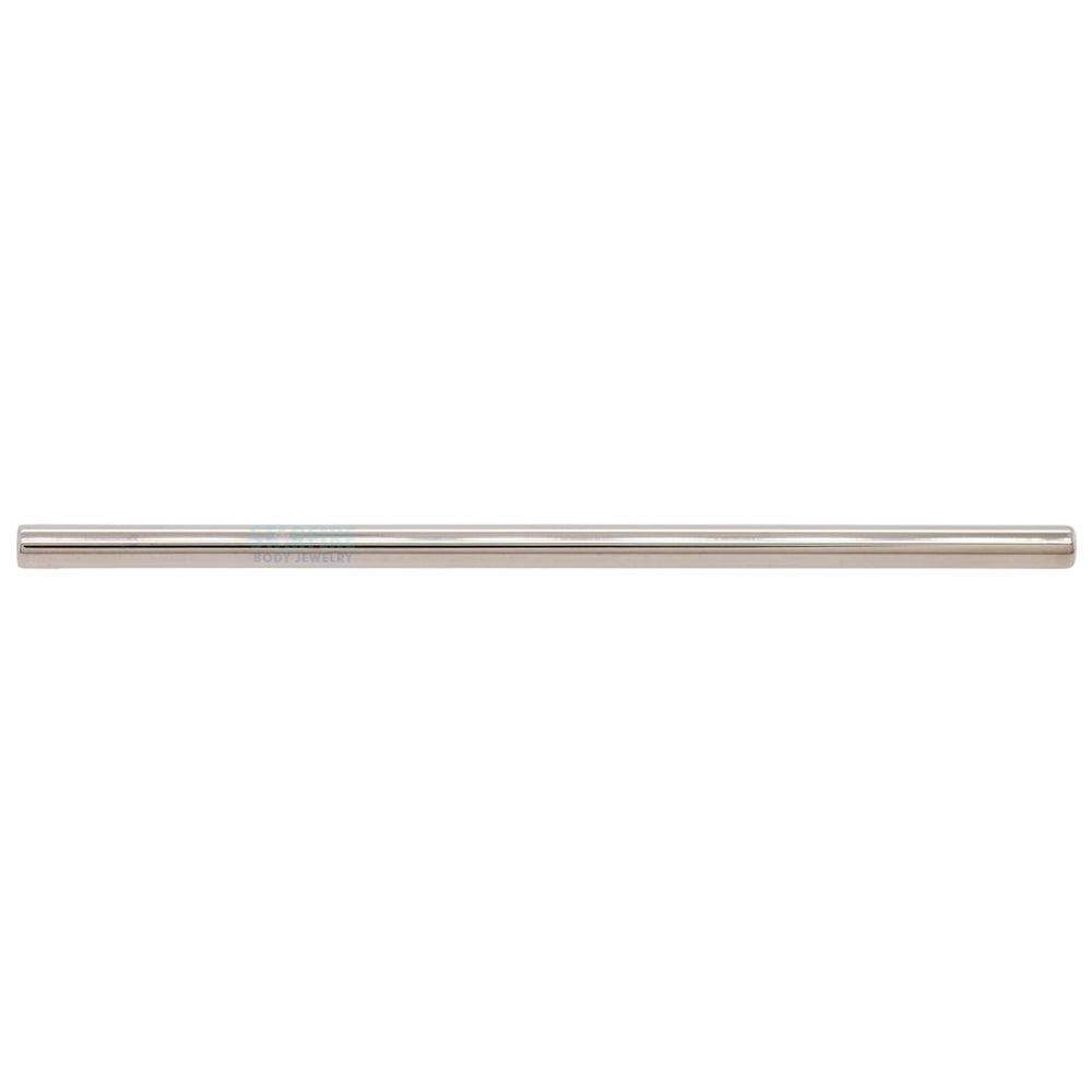 Titanium Threaded Straight Barbell Shaft  - 12 ga.