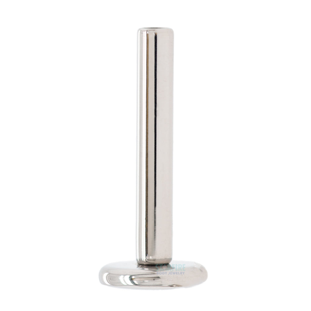 Titanium Threaded Flatback / Labret Post / Straight Barbell End with Threaded Disk
