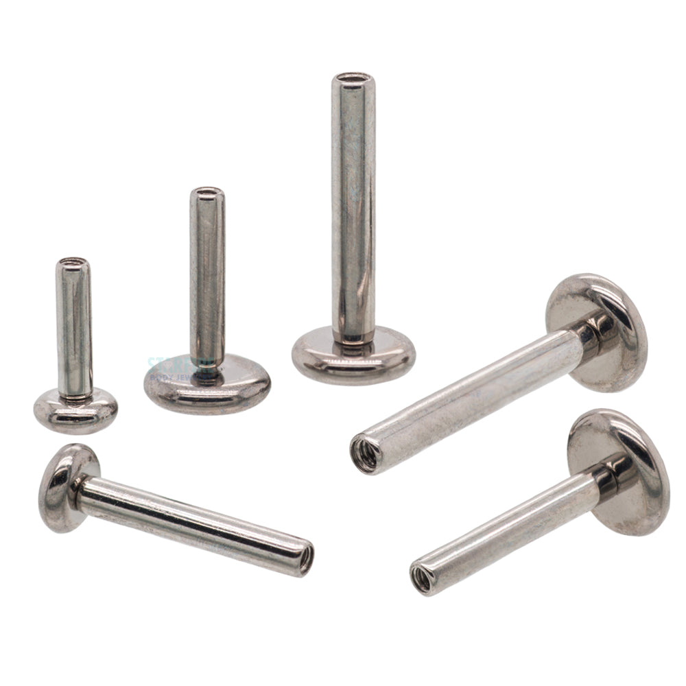 Industrial Strength Stainless Steel Threaded Flatback / Labret Post ...