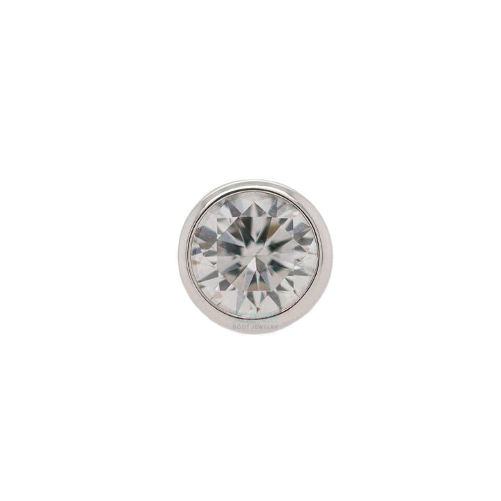 threadless: Bezel-Set Pin in Gold & Platinum with White Diamond