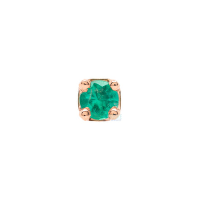 threadless: Four Prong Pin in Gold with Emerald