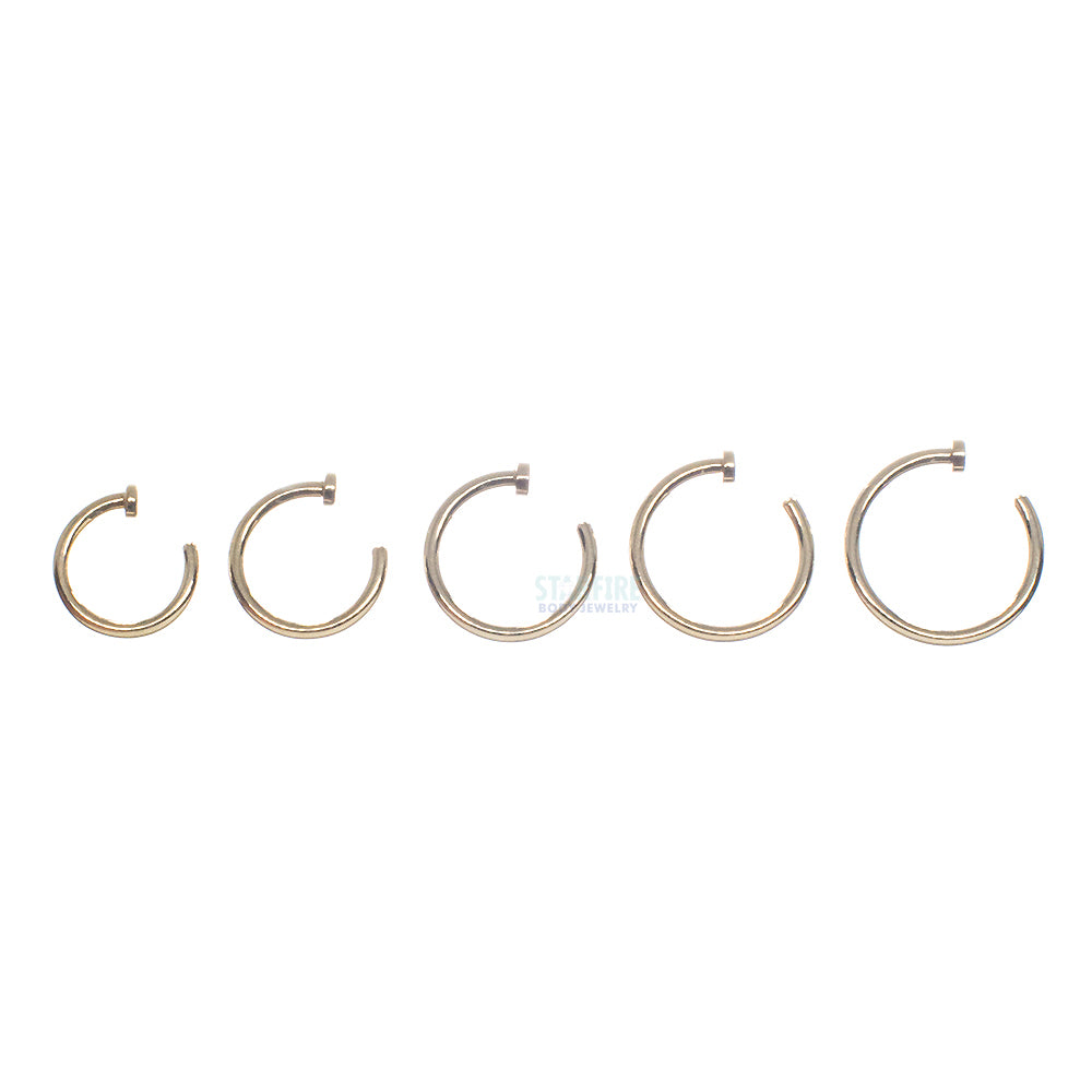Nostril Nail Ring in Gold & Platinum