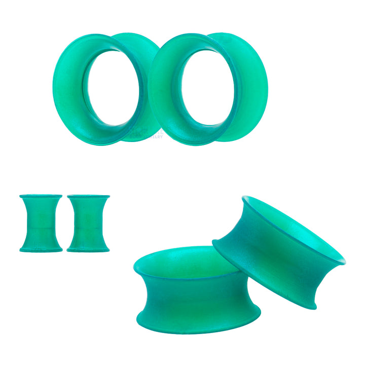 Silicone Skin Eyelets - Emerald Pearl