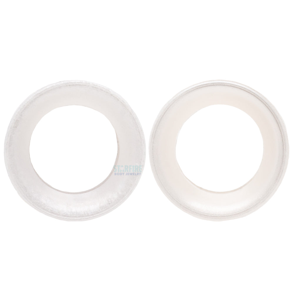 Silicone Skin Eyelets - White Pearl