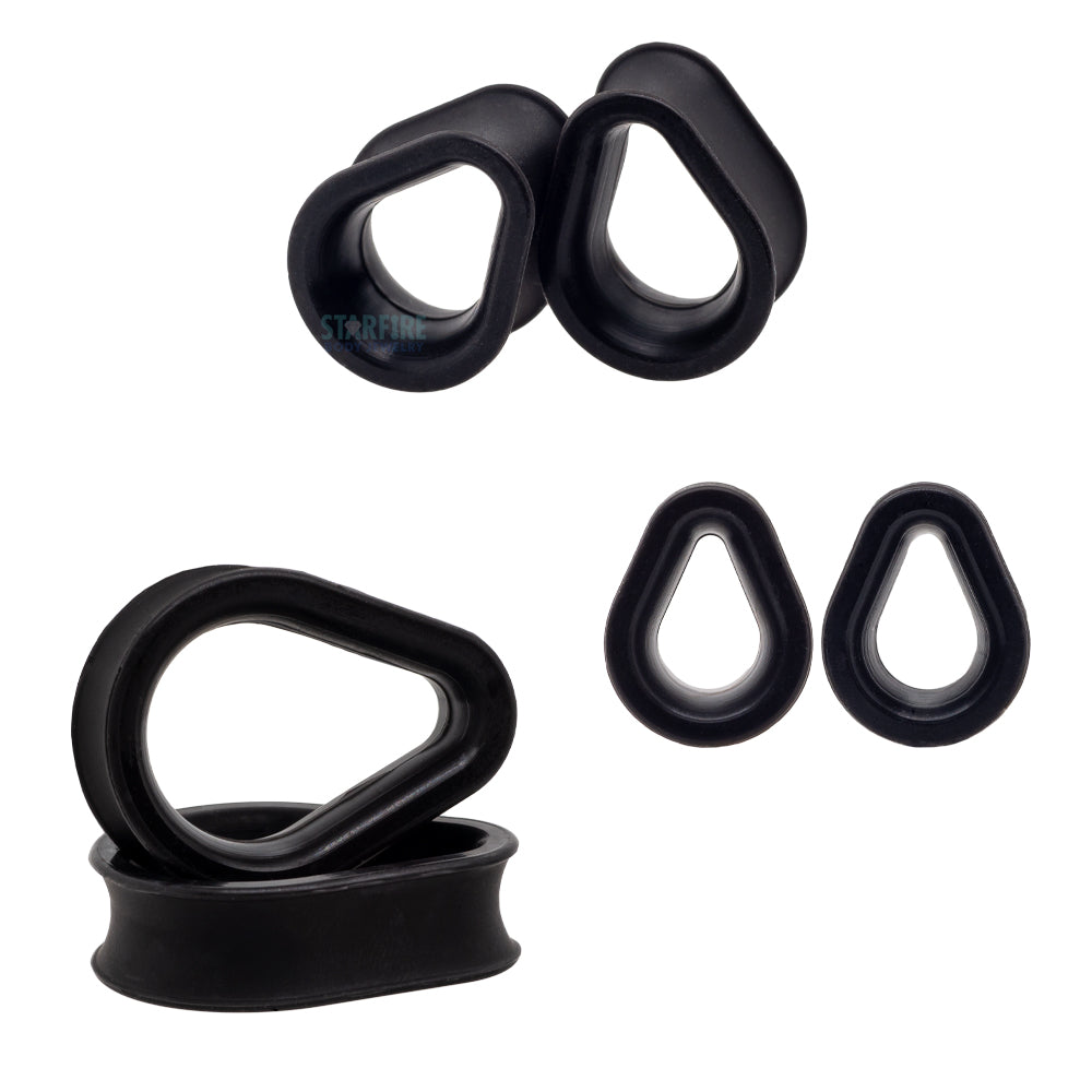 Silicone Hydra (teardrop) Eyelets - Black