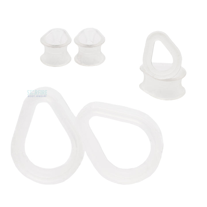 Silicone Hydra (teardrop) Eyelets - Clear