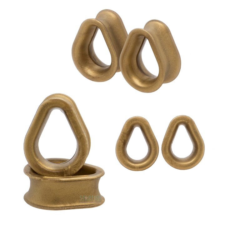 Silicone Hydra (teardrop) Eyelets - Gold