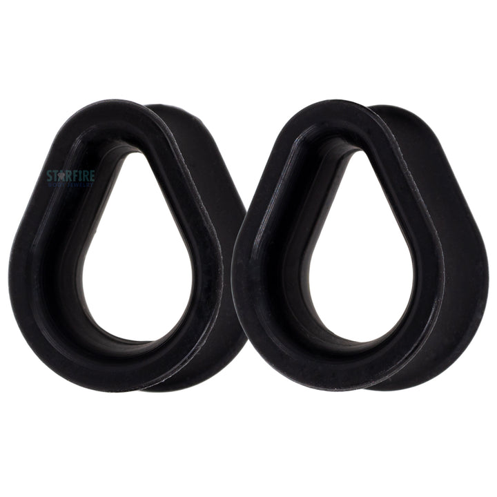 Silicone Hydra (teardrop) Eyelets - Black