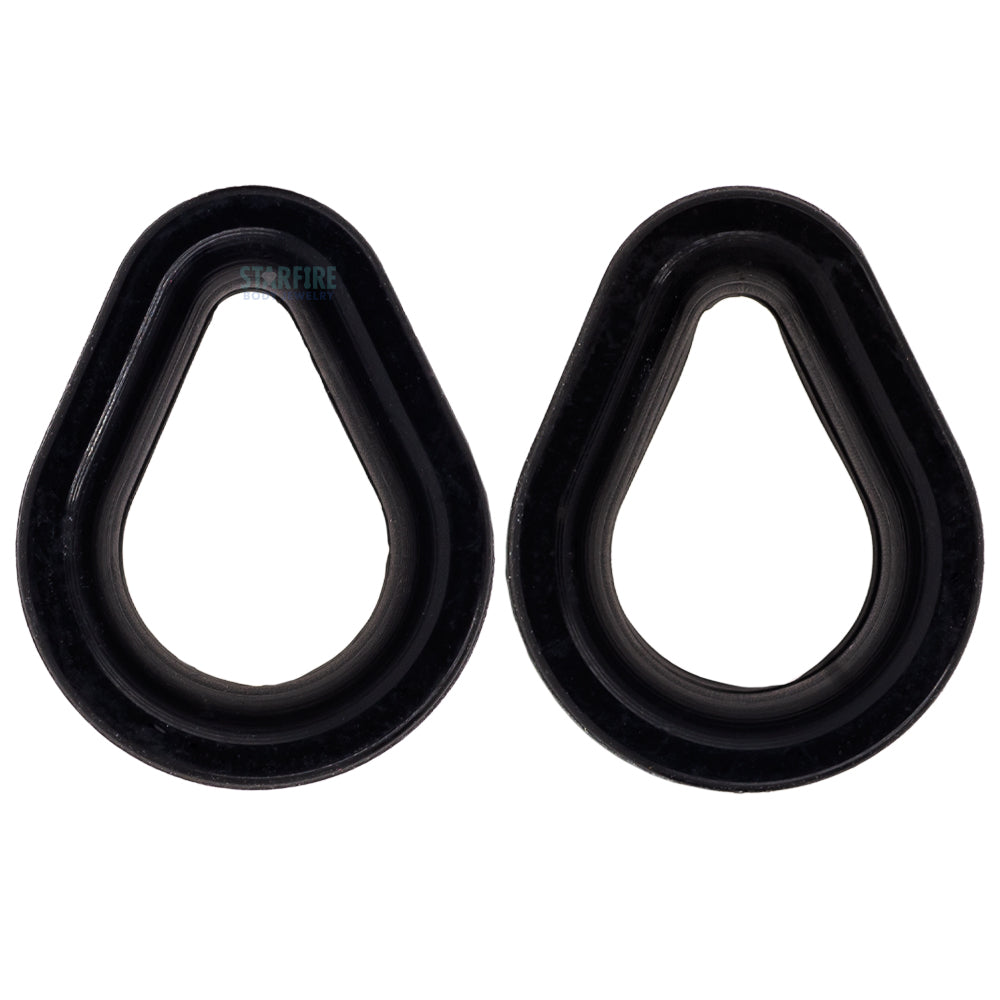 Silicone Hydra (teardrop) Eyelets - Black