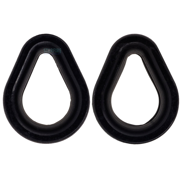 Silicone Hydra (teardrop) Eyelets - Black
