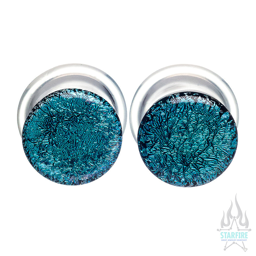 Single-Flared Glass Dichro Plugs - Solid Colors