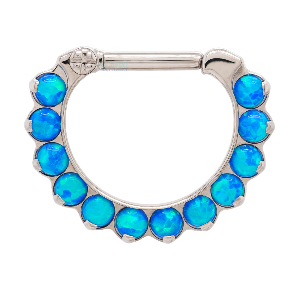 "Odyssey" Clicker #7 with Opals - 16 ga. 1/4" post