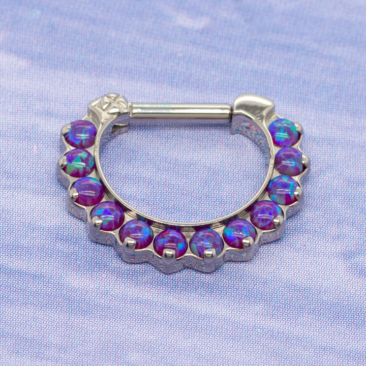 "Odyssey" Clicker #7 with Opals - 16 ga. 1/4" post