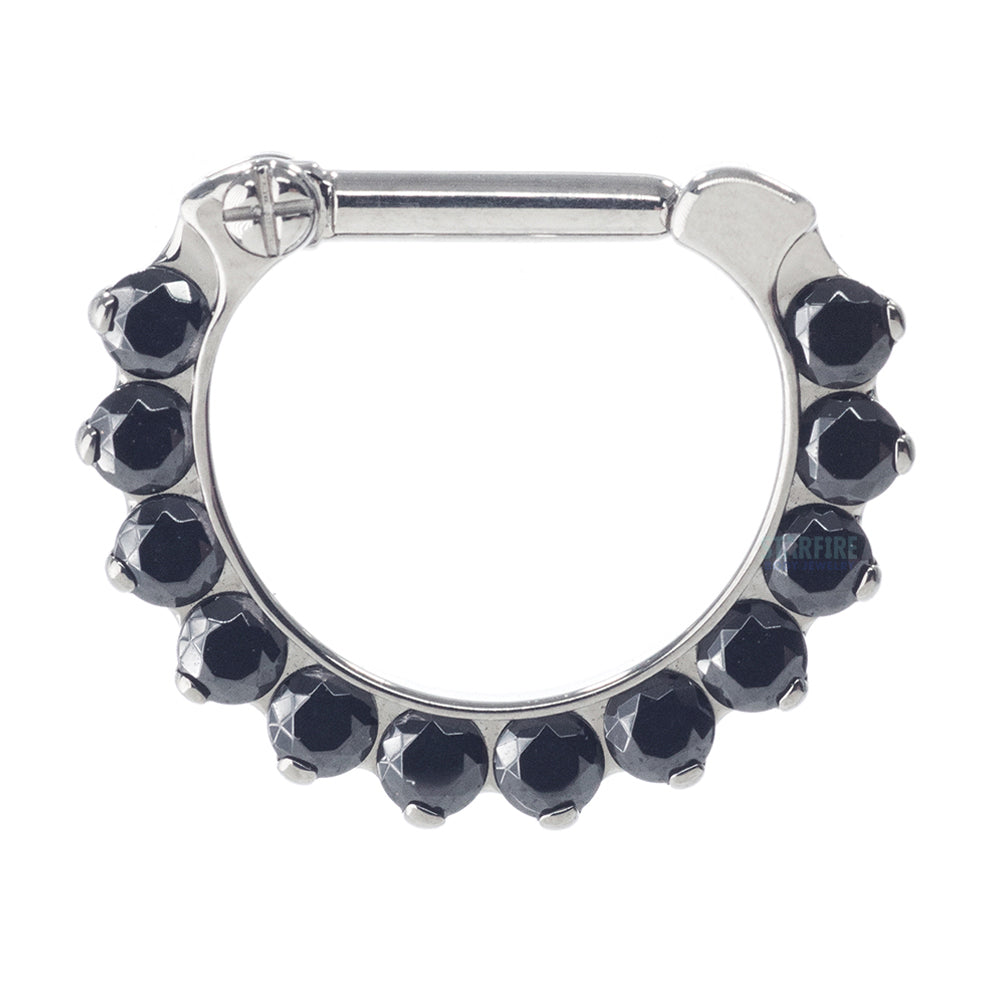 "Odyssey" Clicker #5 with Faceted Gems - 16 ga. 1/4" post