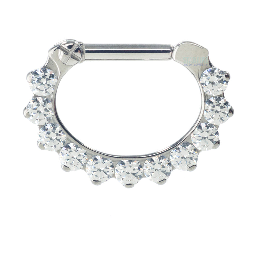 "Odyssey" Clicker #5 with Faceted Gems - 16 ga. 1/4" post