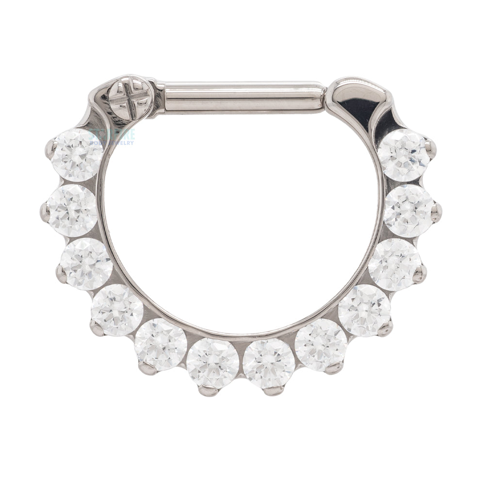 "Odyssey" Clicker #5 with Faceted Gems - 16 ga. 1/4" post