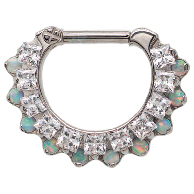 "Aphrodite" Clicker #35 with Faceted Gems & Opals - 1/4" post