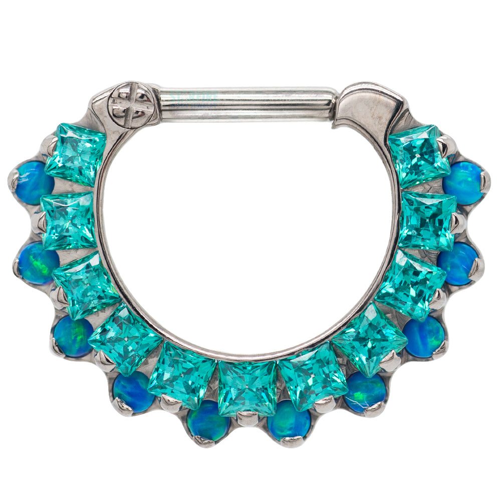 "Aphrodite" Clicker #35 with Faceted Gems & Opals - 1/4" post