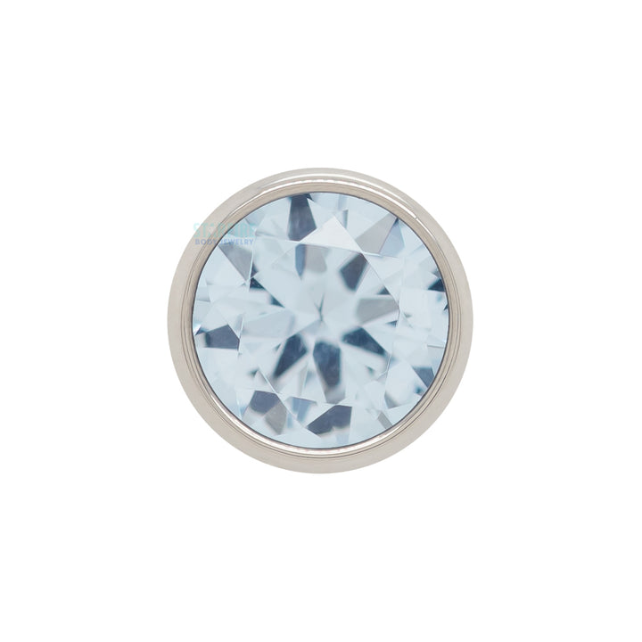 Bezel-Set Brilliant-Cut Gem on Flatback