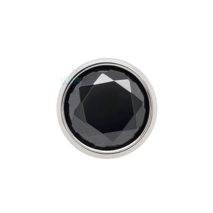 Bezel-Set Brilliant-Cut Gem on Flatback