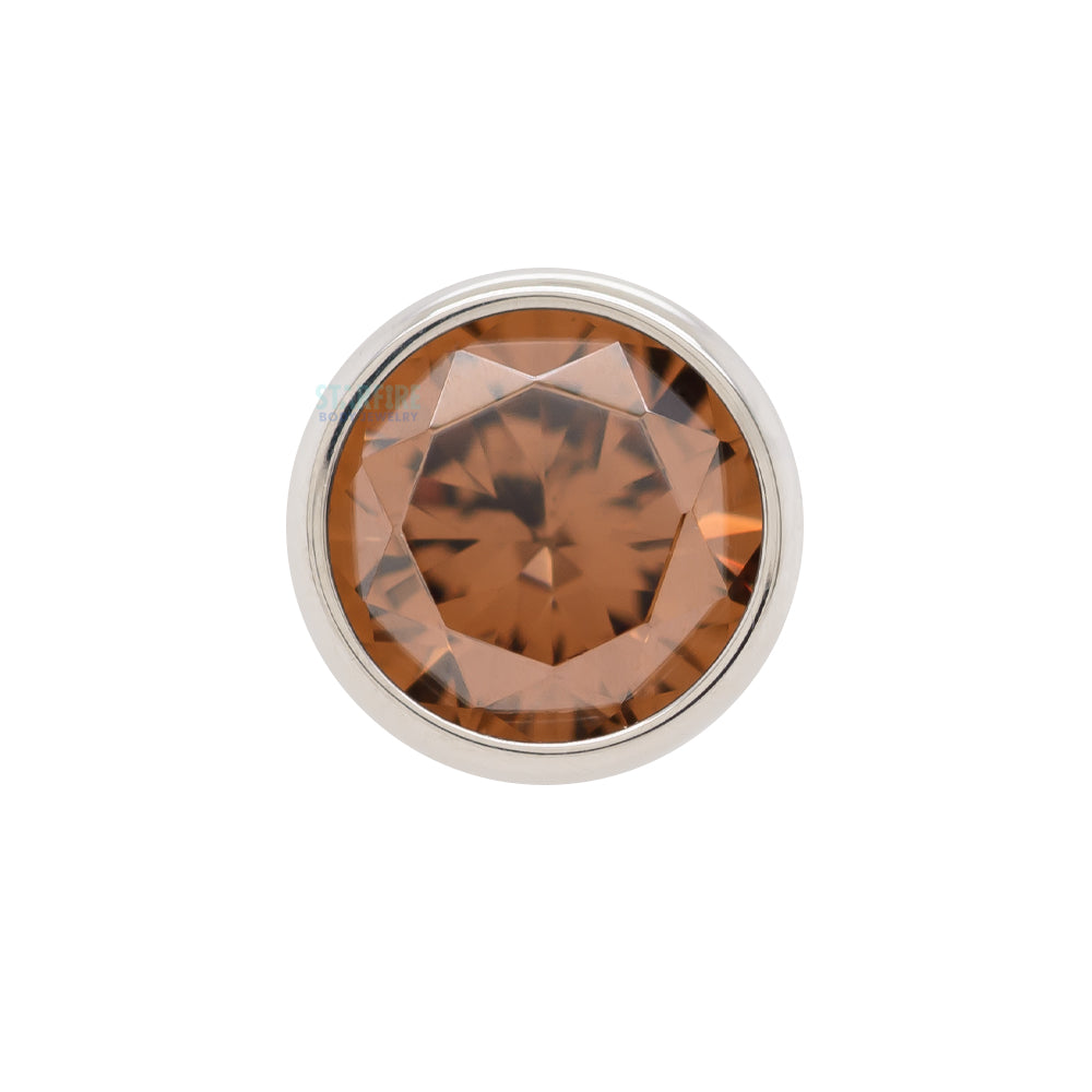 Bezel-Set Brilliant-Cut Gem on Flatback