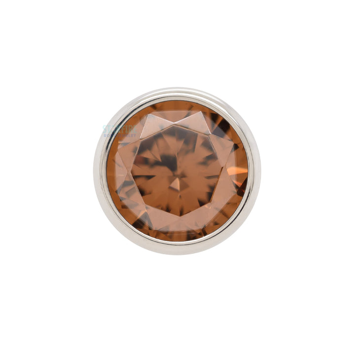 Bezel-Set Brilliant-Cut Gem on Flatback