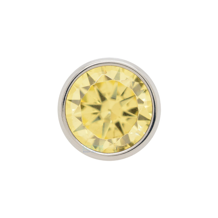 Bezel-Set Brilliant-Cut Gem on Flatback