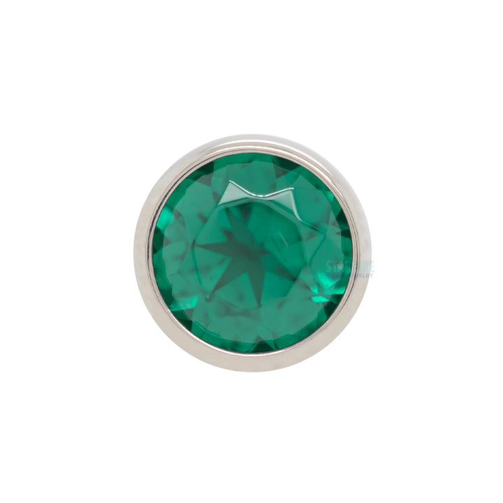 Bezel-Set Brilliant-Cut Gem on Flatback