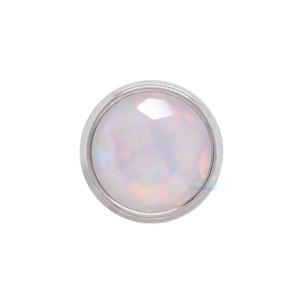 Bezel-Set Brilliant-Cut Gem on Flatback
