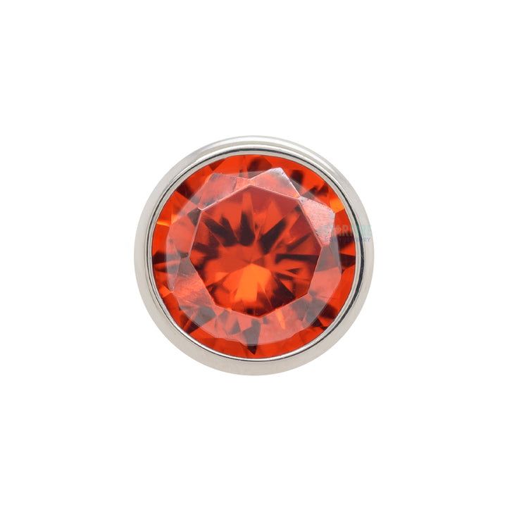 Bezel-Set Brilliant-Cut Gem on Flatback