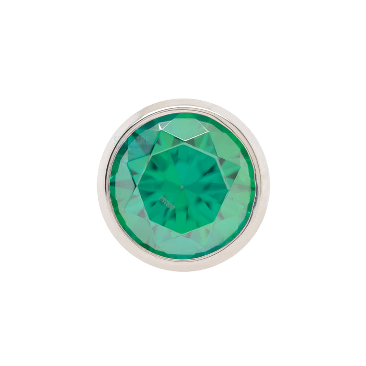 Bezel-Set Brilliant-Cut Gem on Flatback