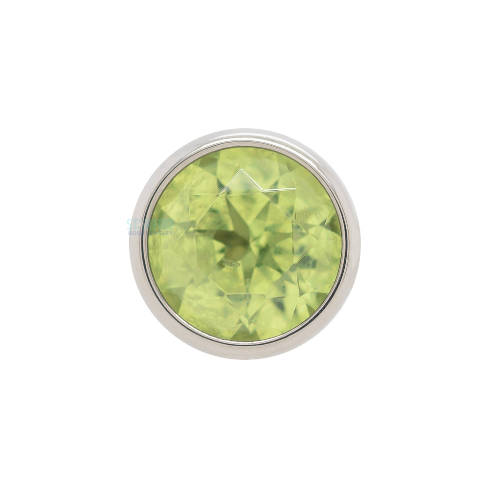 Bezel-Set Brilliant-Cut Gem on Flatback