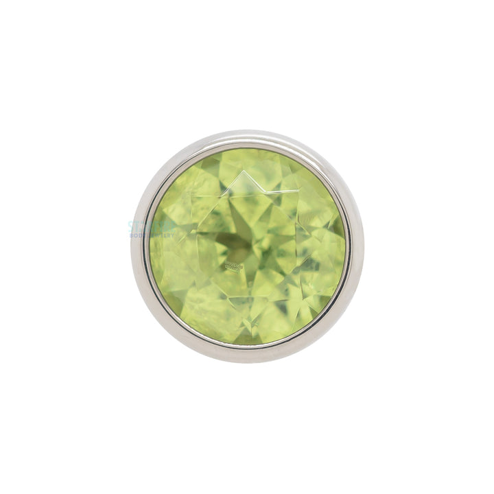 Bezel-Set Brilliant-Cut Gem on Flatback