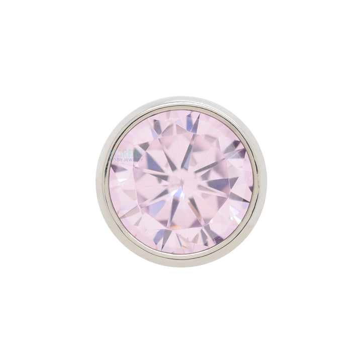 Bezel-Set Brilliant-Cut Gem on Flatback