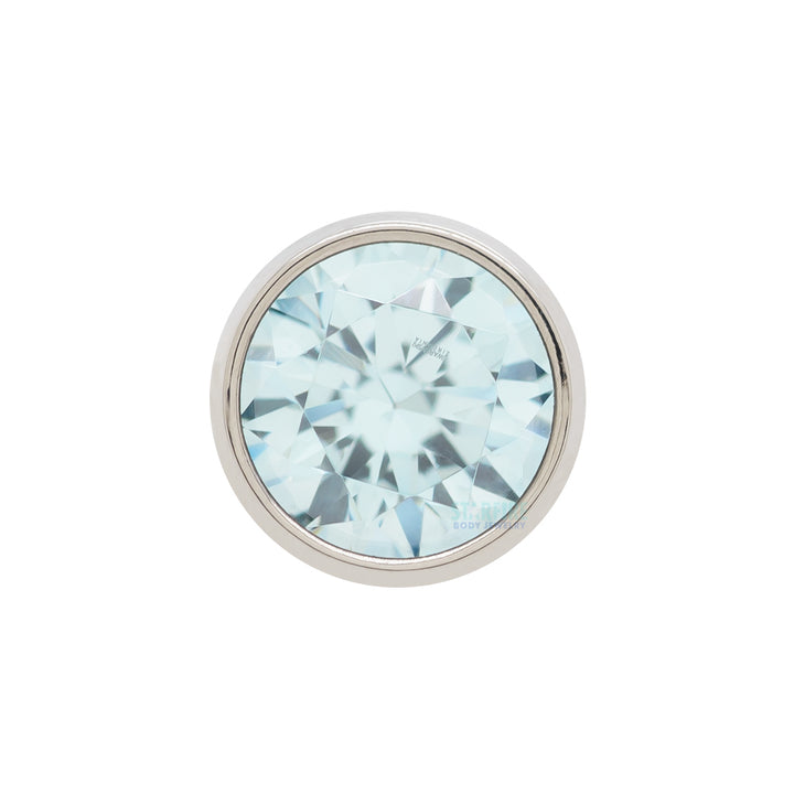 Bezel-Set Brilliant-Cut Gem on Flatback