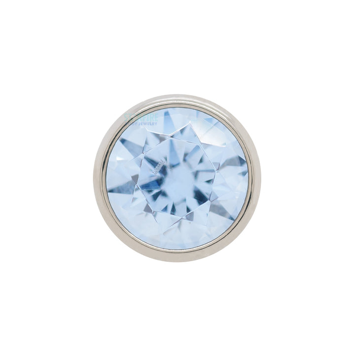 Bezel-Set Brilliant-Cut Gem on Flatback