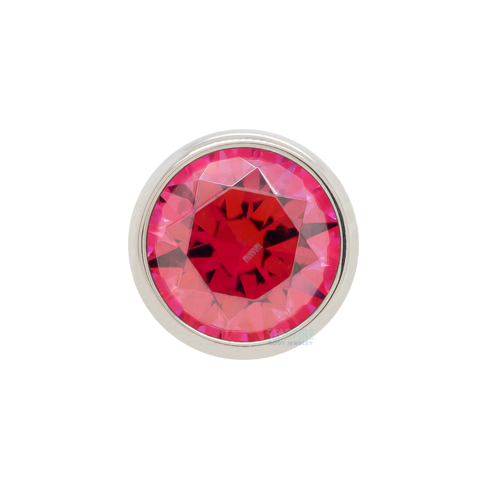 Bezel-Set Brilliant-Cut Gem on Flatback